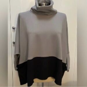 Jofit Poncho Gray & Black Ultra Warm  XXS/XS Very Soft & Extremely Warm